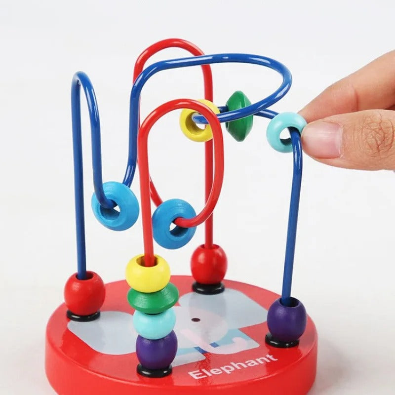 Miniaturowa układanka edukacyjna z rolkami drucianymi